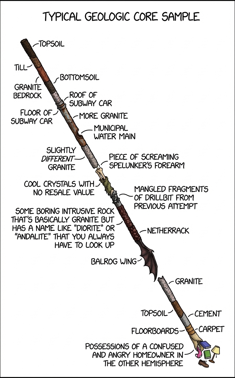 Colored version of Geologic Core Sample